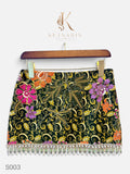 Vine Blossom Beaded Mini Skirt in Forest Green (S003)