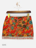 Ember Garden Beaded Mini Skirt in Red (S015)