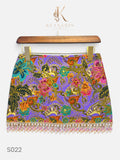 Lily Paisley Beaded Mini Skirt in Lilac (S022)