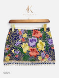 Lily Meadow Beaded Mini Skirt in Navy (S025)