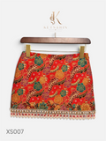 Rose Ribbon Beaded Mini Skirt in Red (XS007)